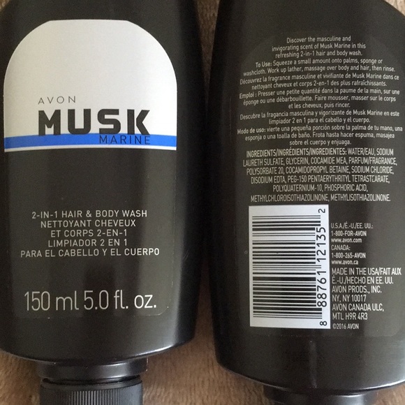 New Avon Musk Hair & Body Wash and After Shave - Picture 2 of 3